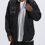 Load image into Gallery viewer, MILITARY LOOSE LAPEL PADDED JACKET
