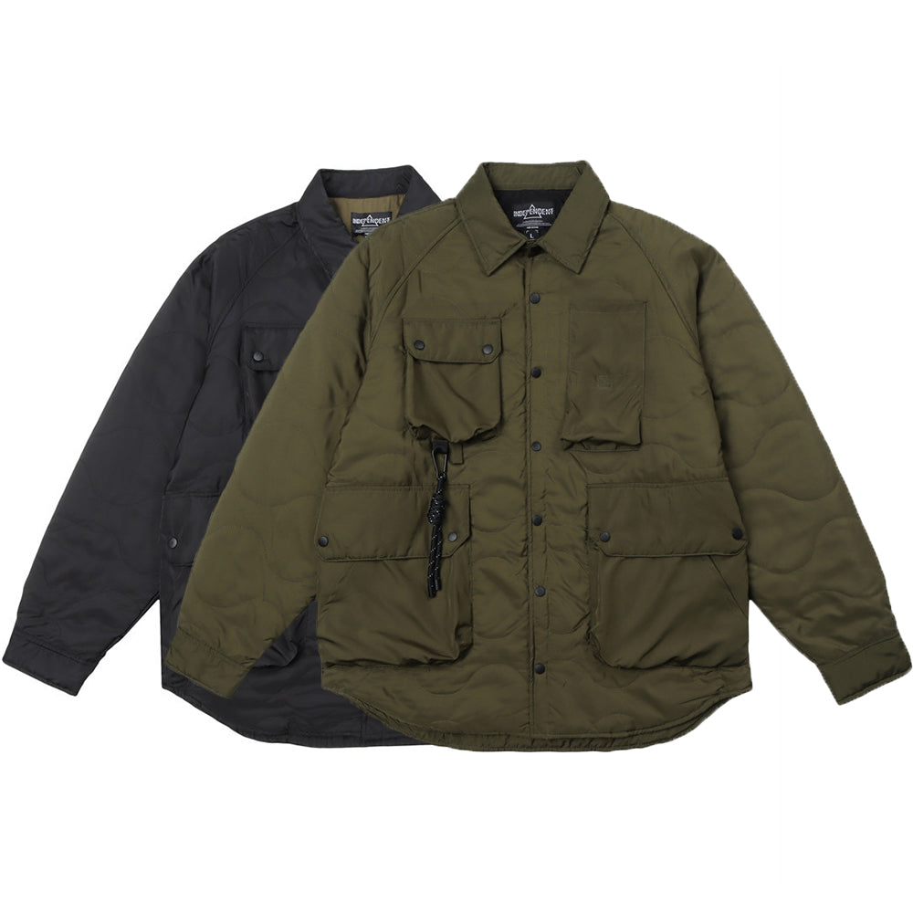 MILITARY LOOSE LAPEL PADDED JACKET