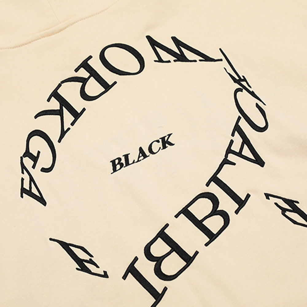 MOBIUS RING BLACK WORK HOODIE