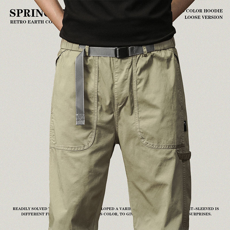 MOUNTAINEERING COOLING BUCKLE BELT LOOSE PANTS
