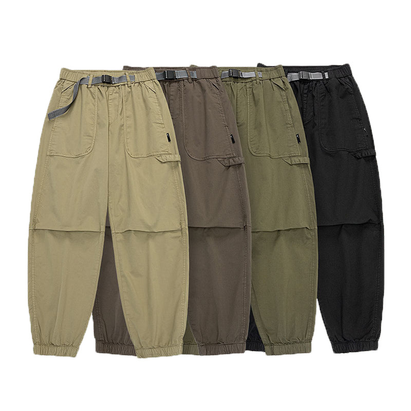 MOUNTAINEERING COOLING BUCKLE BELT LOOSE PANTS