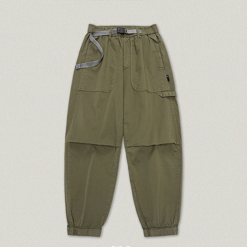 MOUNTAINEERING COOLING BUCKLE BELT LOOSE PANTS