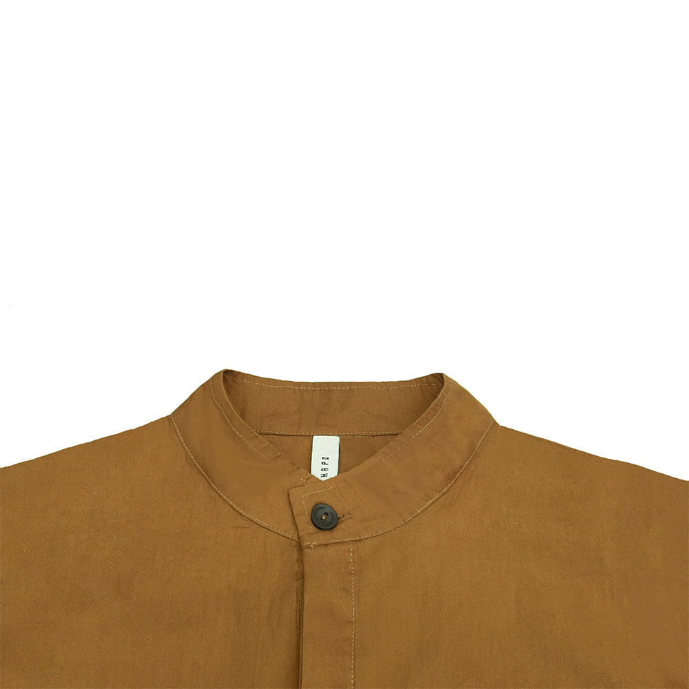 MULTI POCKET DRAWSTRING BASEBALL COLLAR SHORT SLEEVE SHIRT