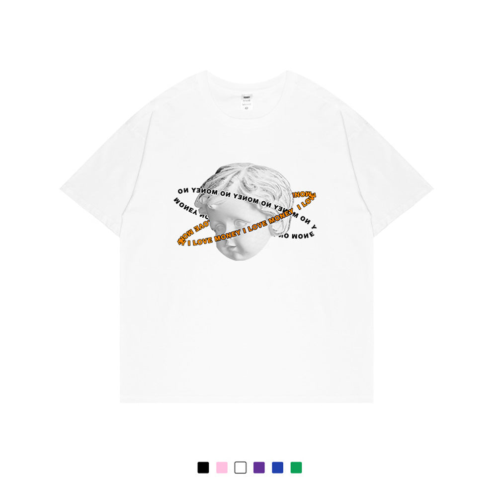 MULTICOLOR ANGEL ACATAR TEXT TEE