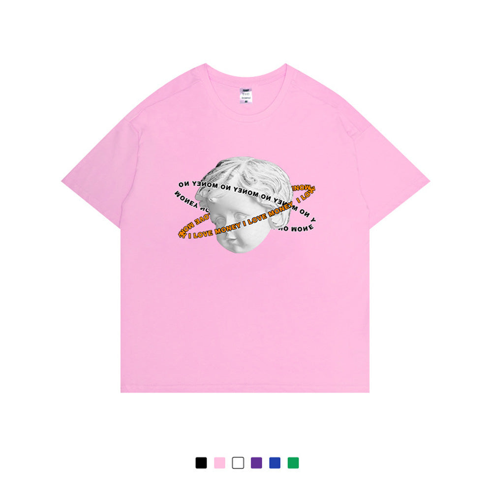 MULTICOLOR ANGEL ACATAR TEXT TEE