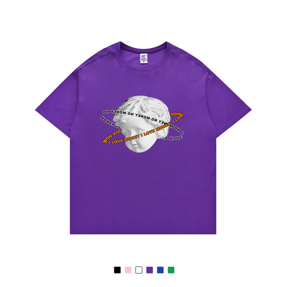 MULTICOLOR ANGEL ACATAR TEXT TEE