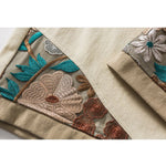 Load image into Gallery viewer, PANELED EMBROIDERED KNEE SHORTS
