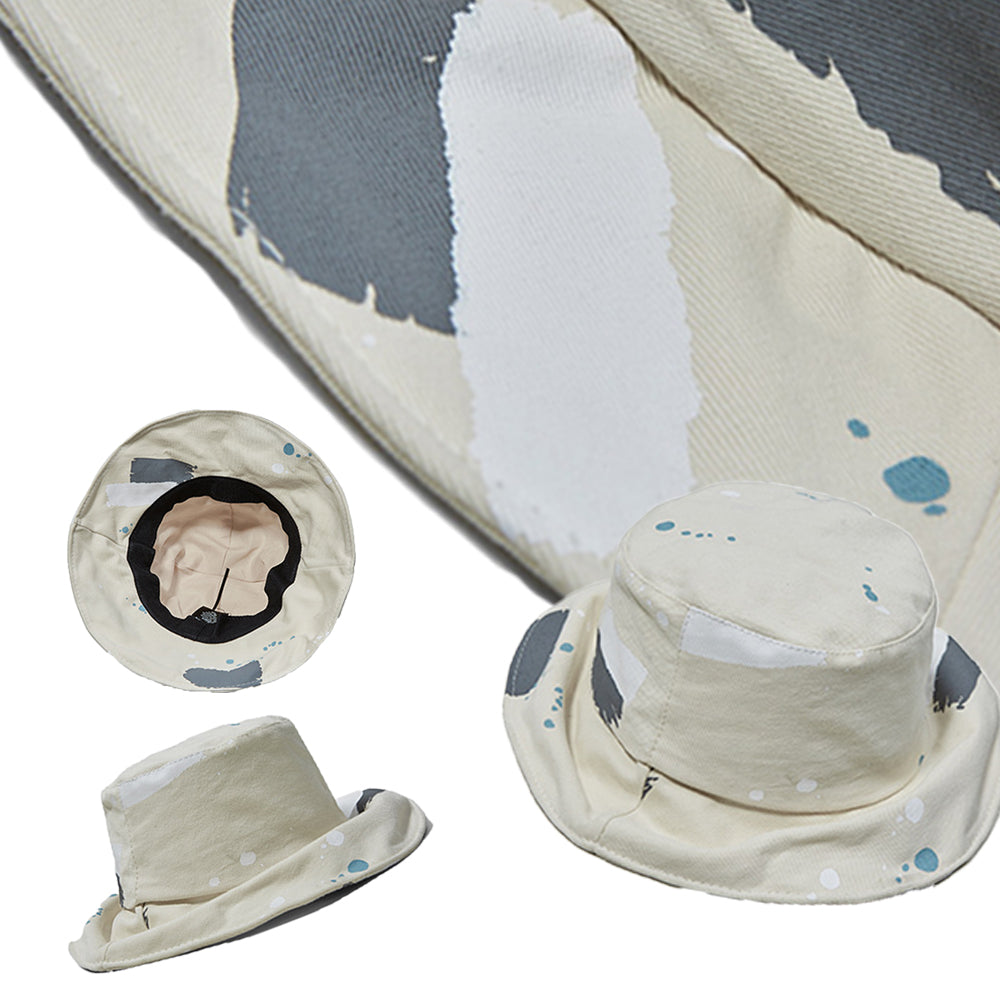 PRINTED ARTWORK SPLASH INK BUCKET HAT