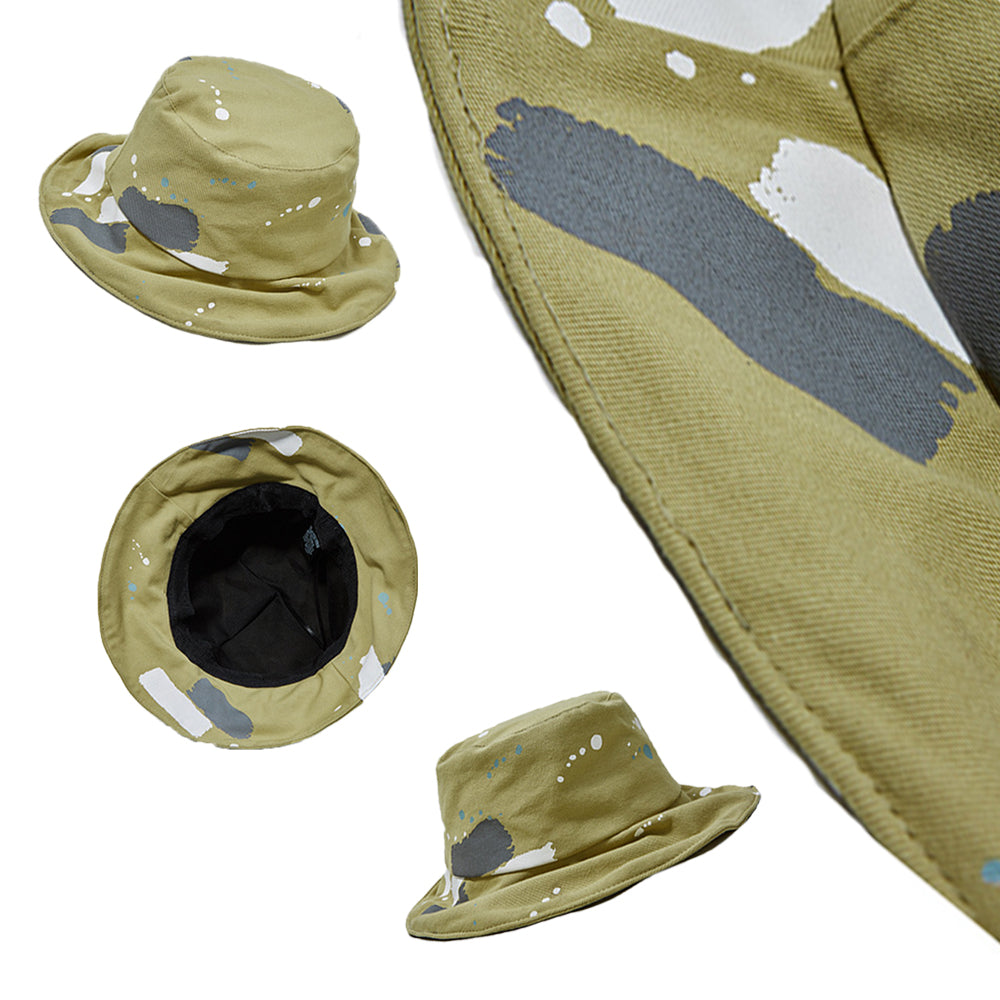PRINTED ARTWORK SPLASH INK BUCKET HAT