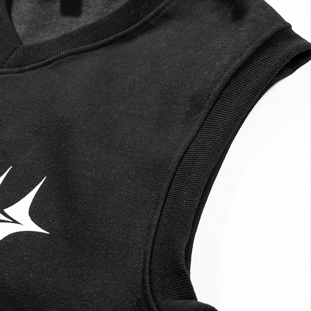 PRINTED KEEP WARM VILLUS BASIC VEST