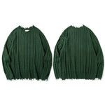 Load image into Gallery viewer, RAGGED BROKEN EDGES PULL-OVER SWEATER
