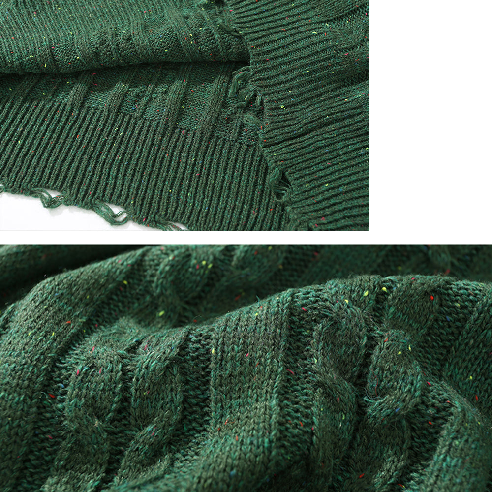 RAGGED BROKEN EDGES PULL-OVER SWEATER