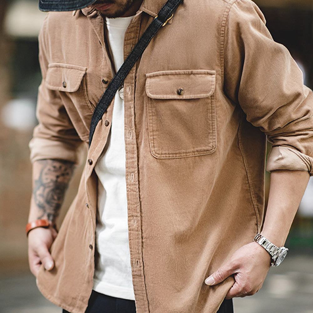 SASSY CORDUROY RETRO LUMBERJACK'S SHIRT