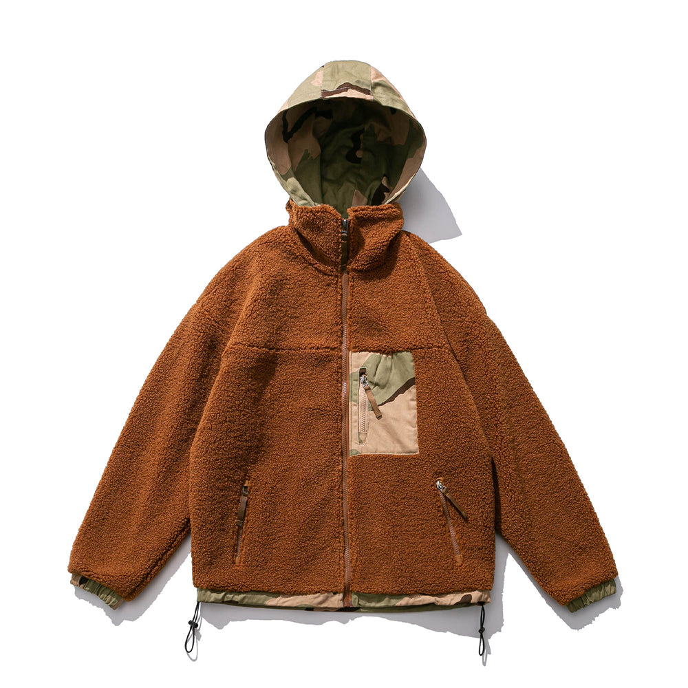 SHERPA WOOL DETACHABLE HOOD JACKET