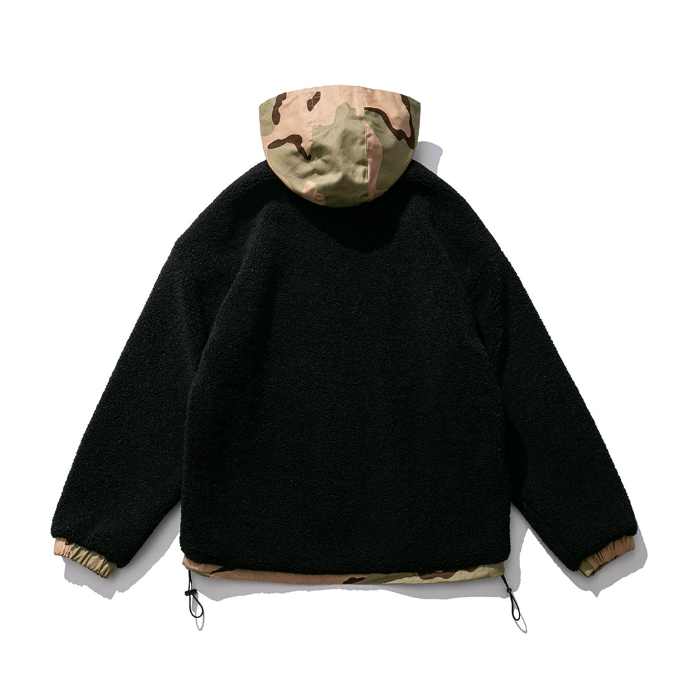 SHERPA WOOL DETACHABLE HOOD JACKET