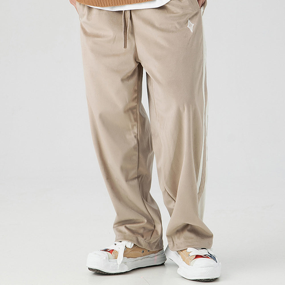 STARS VELVET PATCHWORK SPORTS PANT