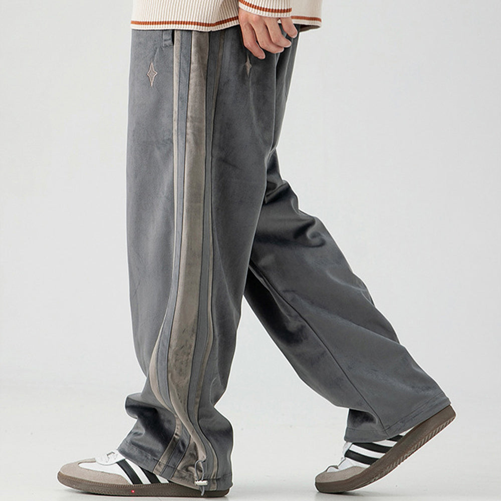 STARS VELVET PATCHWORK SPORTS PANT