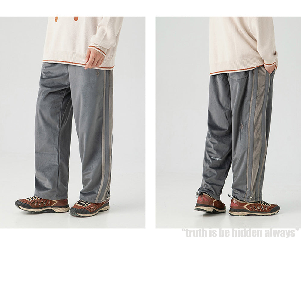 STARS VELVET PATCHWORK SPORTS PANT