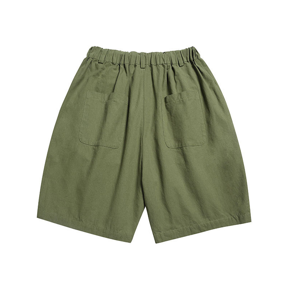 STRAIGHT BASIC FLAP POCKET SHORTS