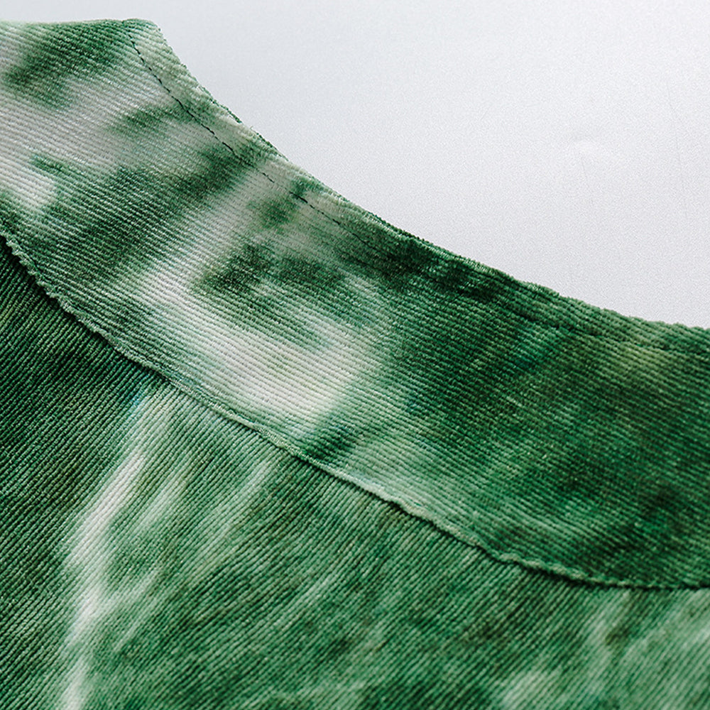 PATCH V-NECK CARDIGAN SHORT SLEEVE