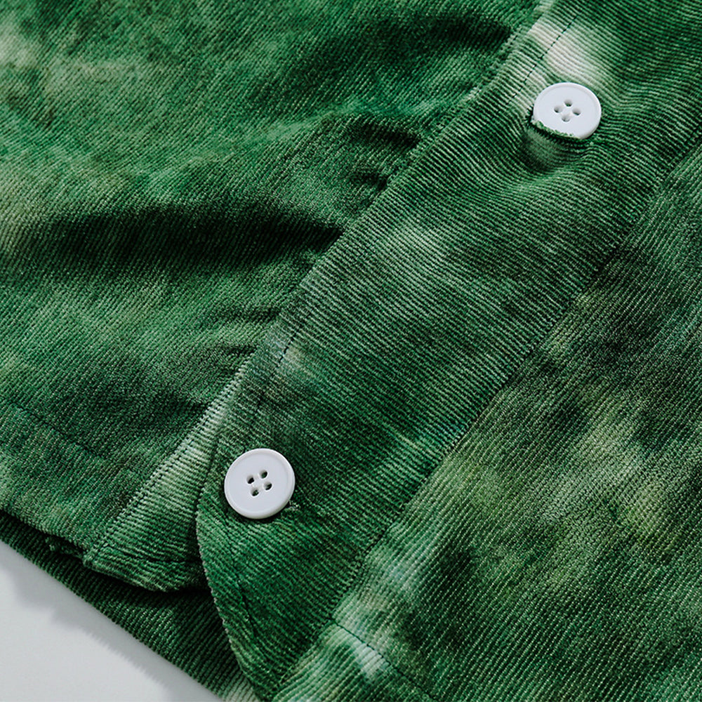 PATCH V-NECK CARDIGAN SHORT SLEEVE