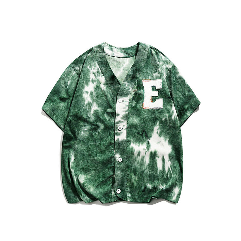 PATCH V-NECK CARDIGAN SHORT SLEEVE