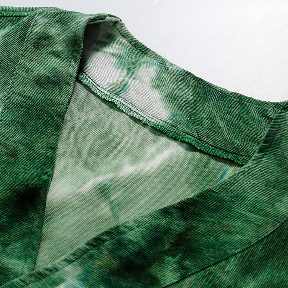 PATCH V-NECK CARDIGAN SHORT SLEEVE