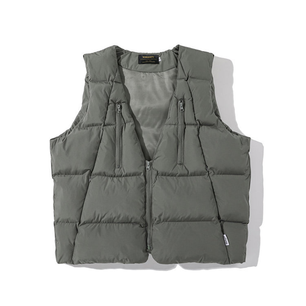 VINTAGE ZIP POCKET PUFFER VEST