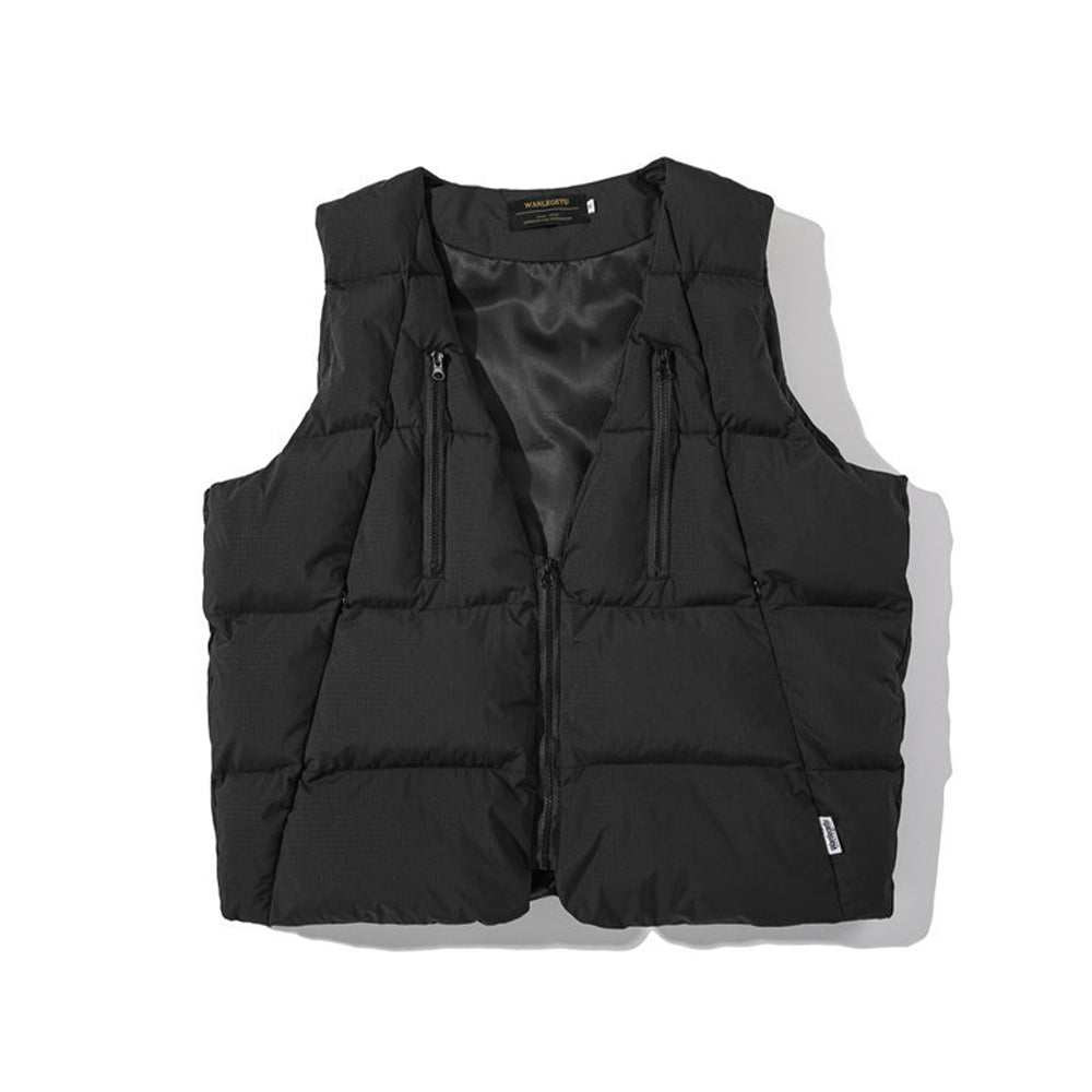 VINTAGE ZIP POCKET PUFFER VEST