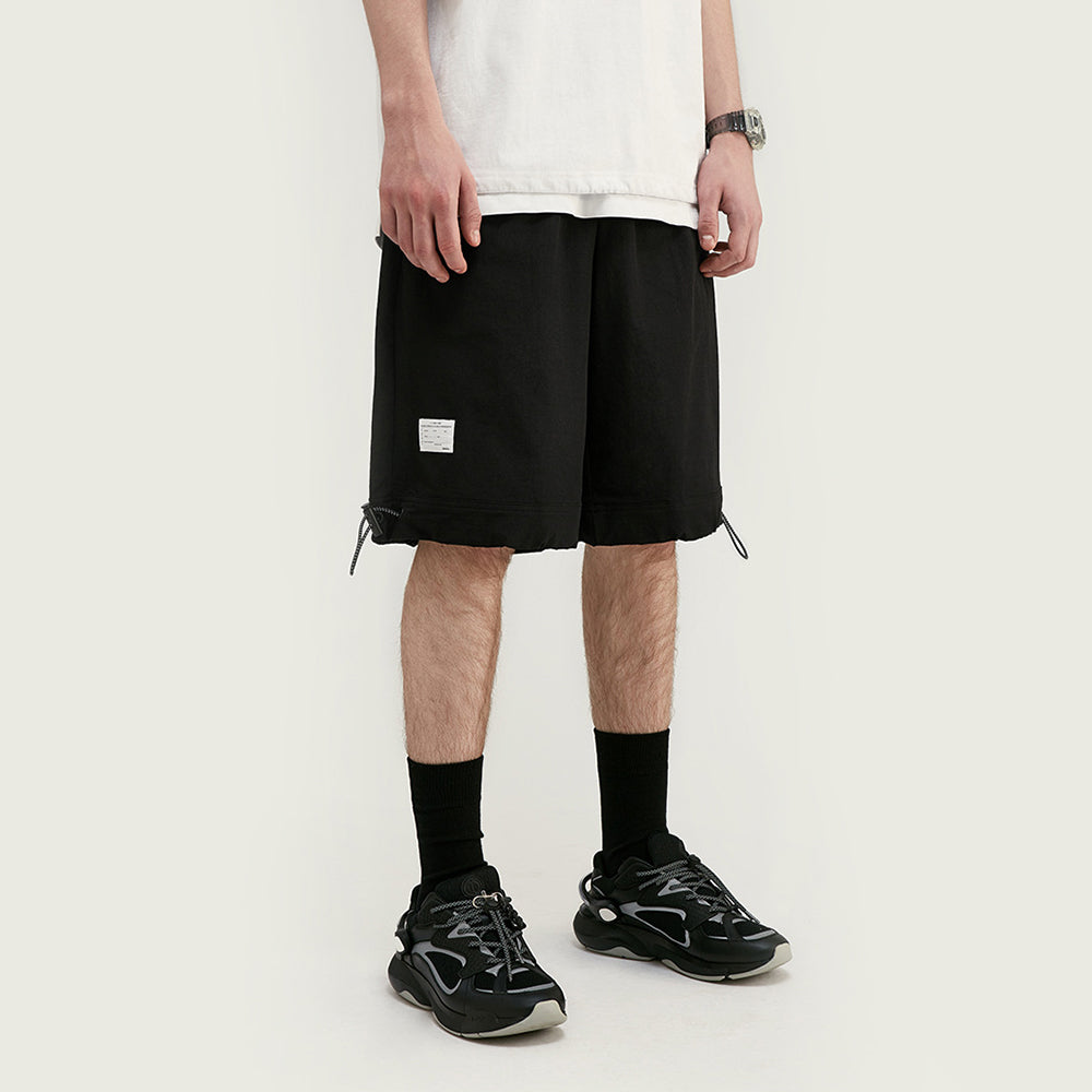 WINDBREAKER STRETCH DRAWSTRING TRACK SHORTS