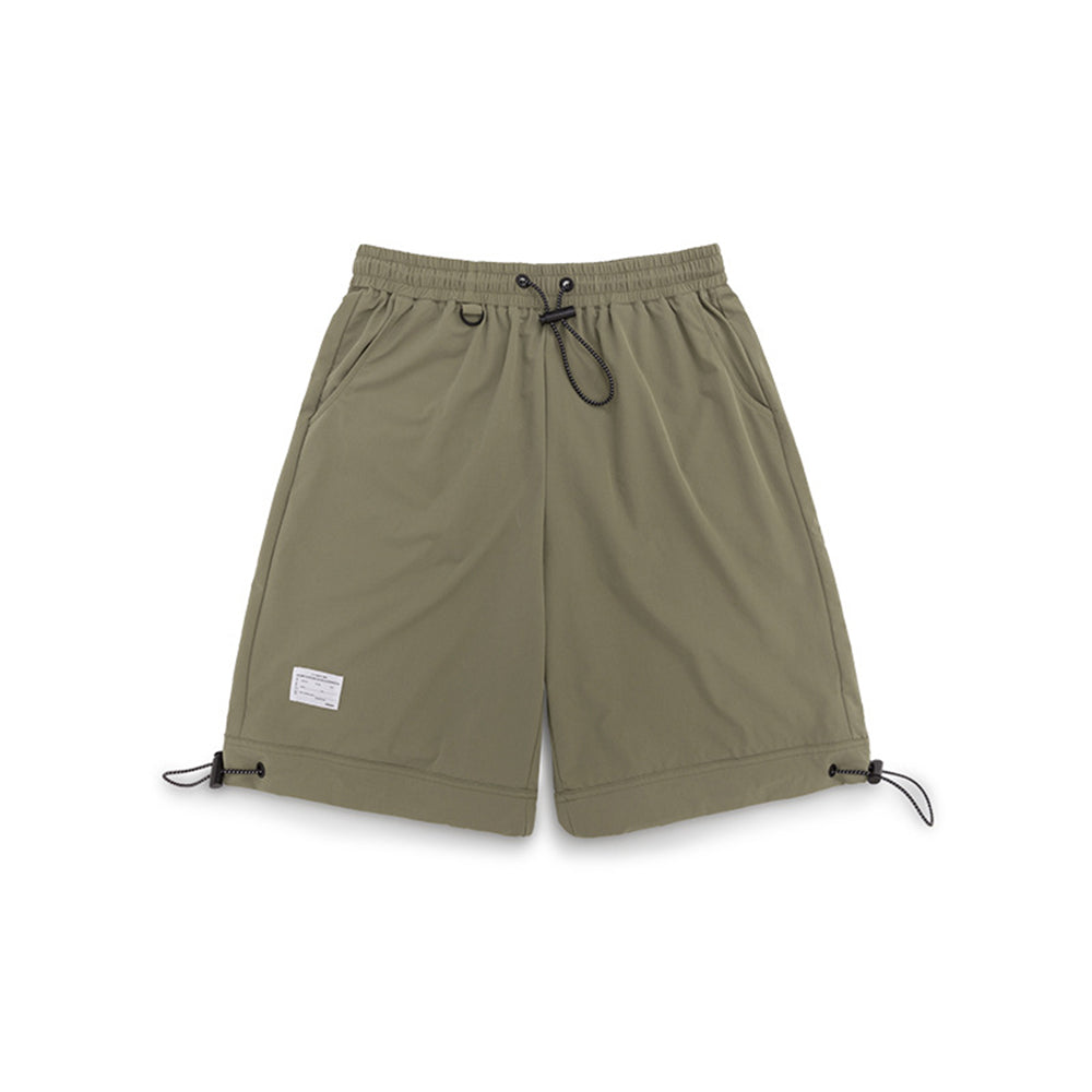 WINDBREAKER STRETCH DRAWSTRING TRACK SHORTS