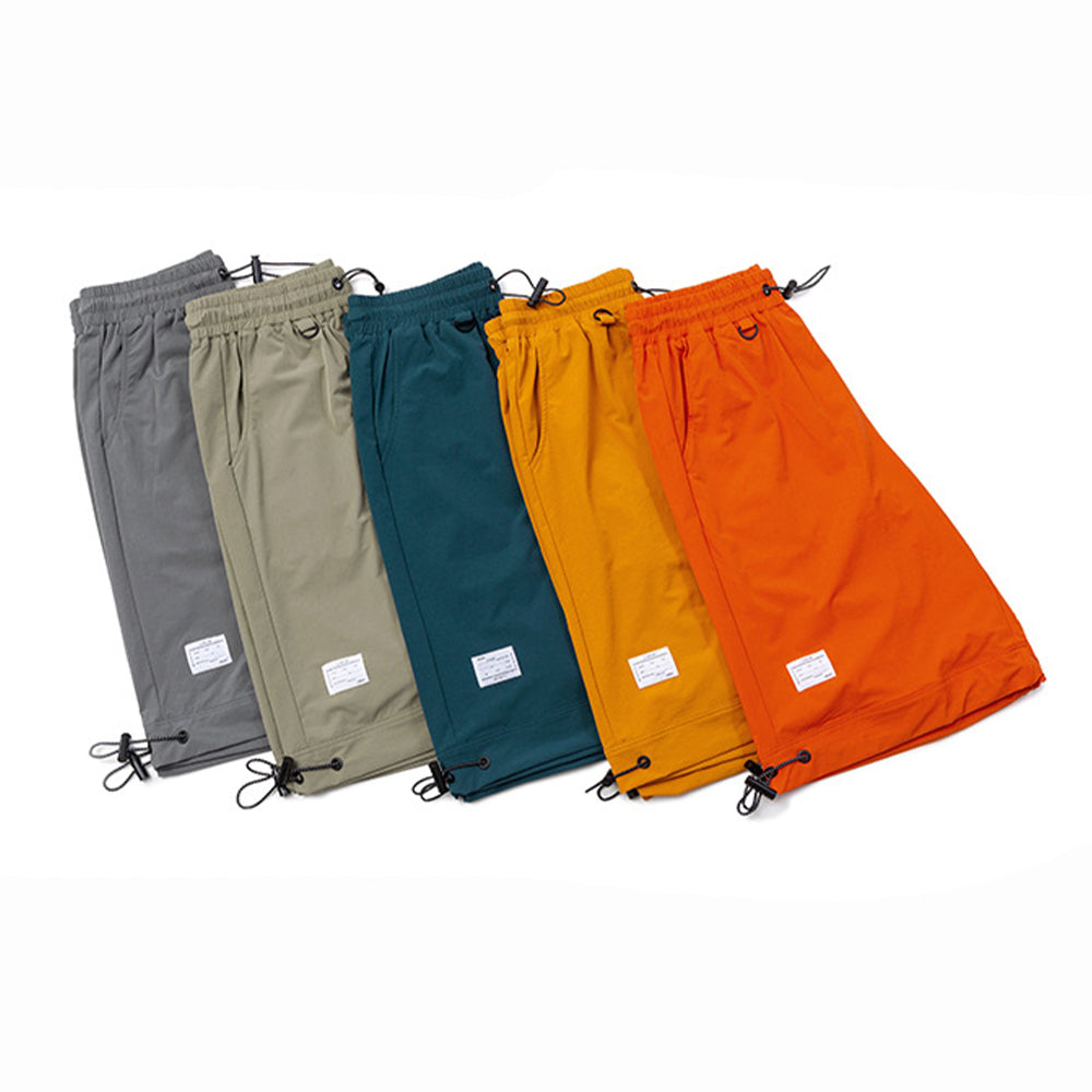 WINDBREAKER STRETCH DRAWSTRING TRACK SHORTS