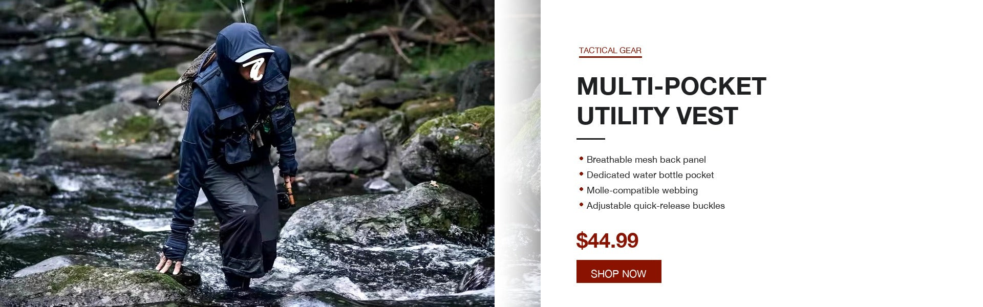 Tactical Fishing Multi-Pocket Utility Vest